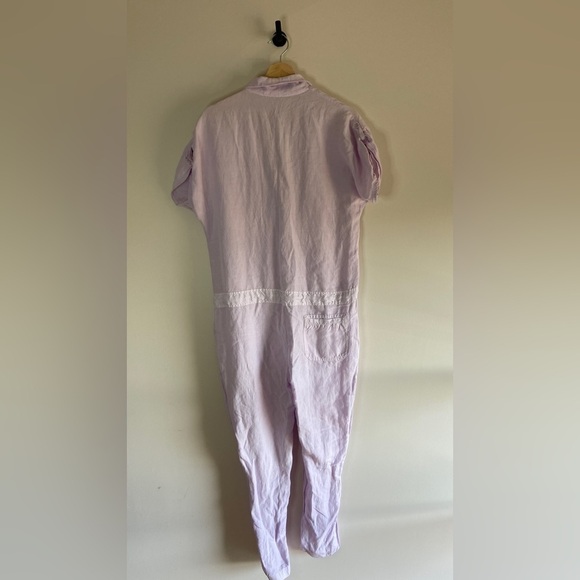 𝅺YOUNG Fabulous & Broke lavender linen jumpsuit - Picture 3 of 6